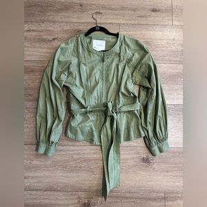 ANTHROPOLOGIE Olive Green Women's Jacket